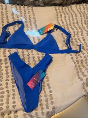 OneOne Royal Blue Triangle Bikini Set